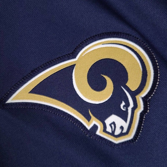 Los Angeles Rams Draft Director JW Jordan Nike NFL OnField Polo Shirt XXL Blue - Picture 4 of 15